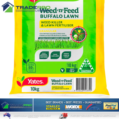 Yates PRO 10kg Buffalo Pro Weed 'n' Feed Granular Weed Killer and Fertilizer