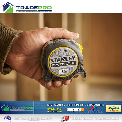 Stanley FatMax Xtreme 8M PRO Metric Tape Measure NEW MODEL Fat Max 8Mtr Metre