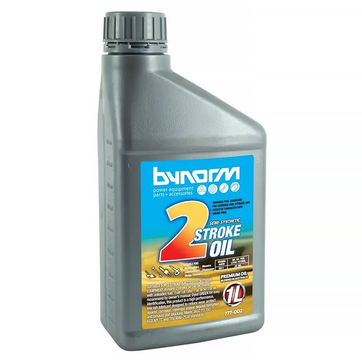 Lawnmower Oil 1Ltr 2 Stroke Bynorm Chainsaw Grass Trimmer Brush Cutter Mower