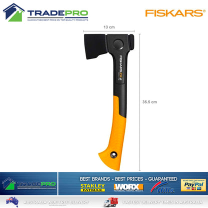 Fiskars Axe X14 XS Chopping Hatchet 355mm Firewood Camping Log Splitter (NEW X7)