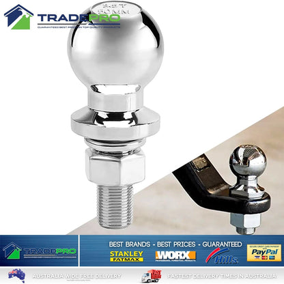 Tow Ball 50mm Car Caravan Towing 7/8 thread 3500kg Towball Trailer Forged Med