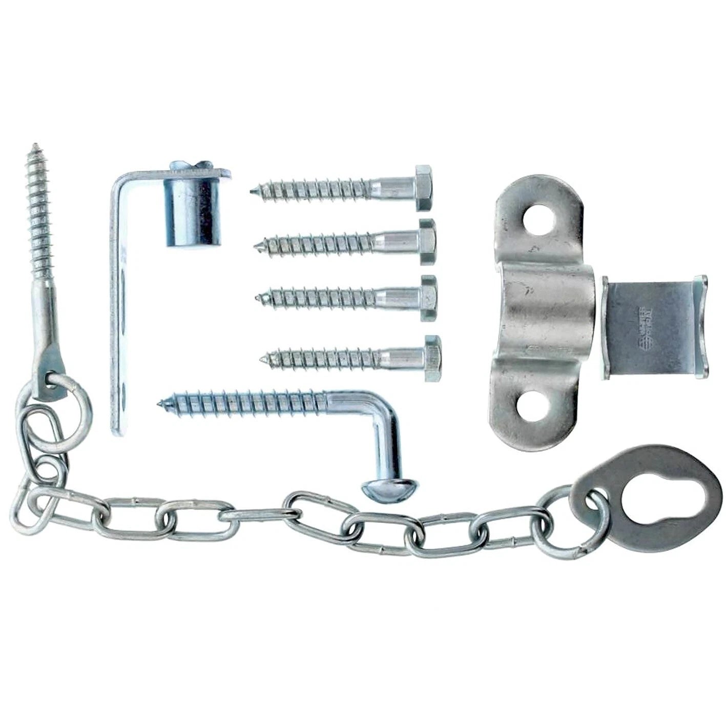 Whites Wires Farm Gate Hinge Kit FG15 Screw On Latch Set Hook & Keeper Ring