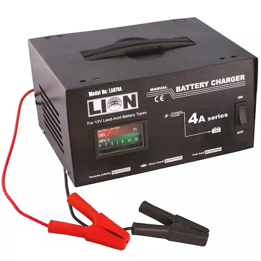 Battery Charger PRO 12V 4 Amp Arlec Style Auto Car Bike Trickle Charge Lion