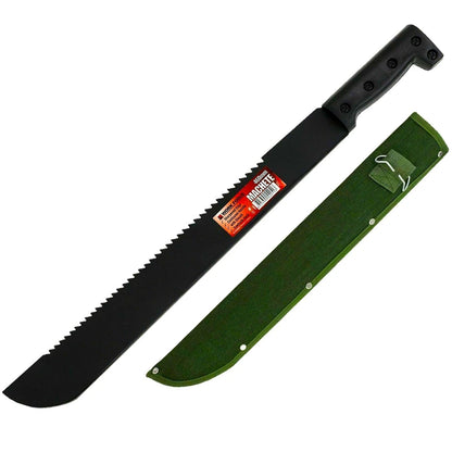 Machete Knife Sawback Machette Hunting 46cm sharpened Edge Blade & Handle Bush