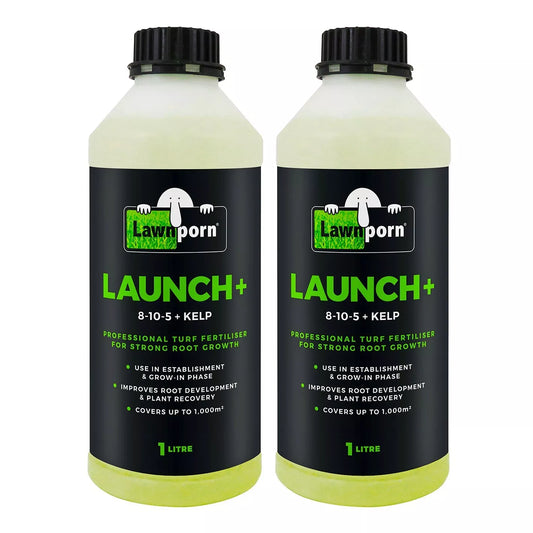 2x Lawnporn Launch Fertiliser 1L Concentrate Kelp Turf Garden Grow Root Enhancer