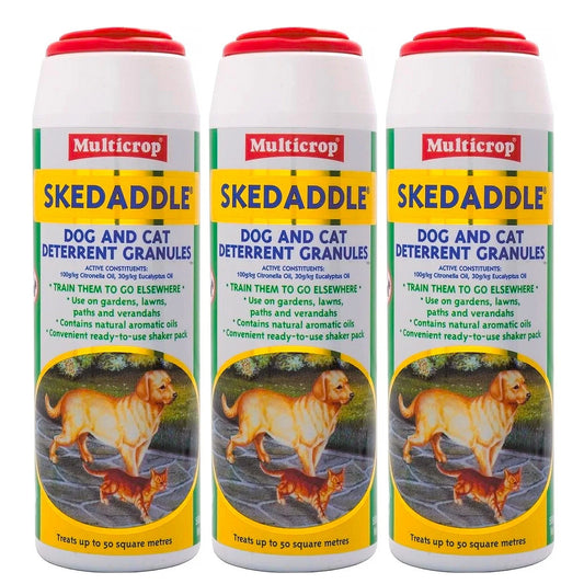 3x Dog & Cat Repellent 500g Multicrop Skedaddle Safe for Pets Keep Off Grass