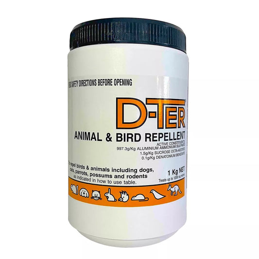 D-Ter Animal Bird Repellent 1kg Possum Deterrent Rabbit Dog Cat Animal Repeller