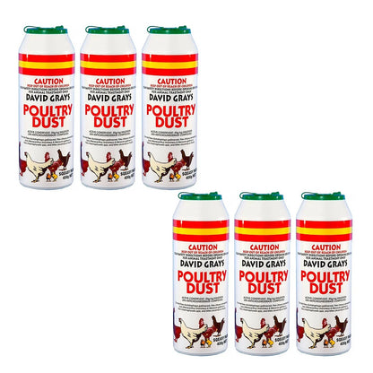 6x Poultry Chicken Dust 400g PRO David Grays Lice Fleas Feather Mites Ticks Pest