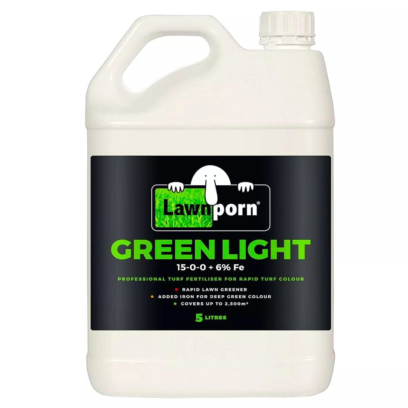 Lawnporn Green Light Fertiliser 5L Concentrate Rapid Lawn Porn Turf Garden Grow