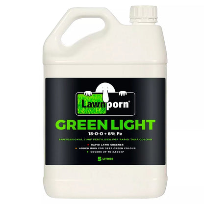 Lawnporn Green Light Fertiliser 5L Concentrate Rapid Lawn Porn Turf Garden Grow