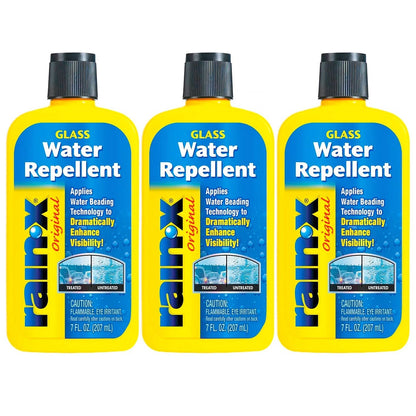 3x RainX Original Glass Treatment 207ml Repels Water Windscreen Rain Repellent