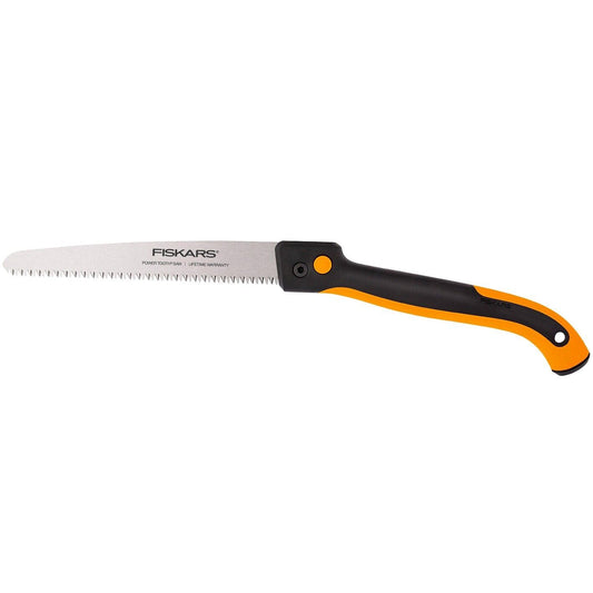 Fiskars Folding Saw 25cm 10" 2 Position SoftGrip Pruning Pull Pruner Razor Teeth