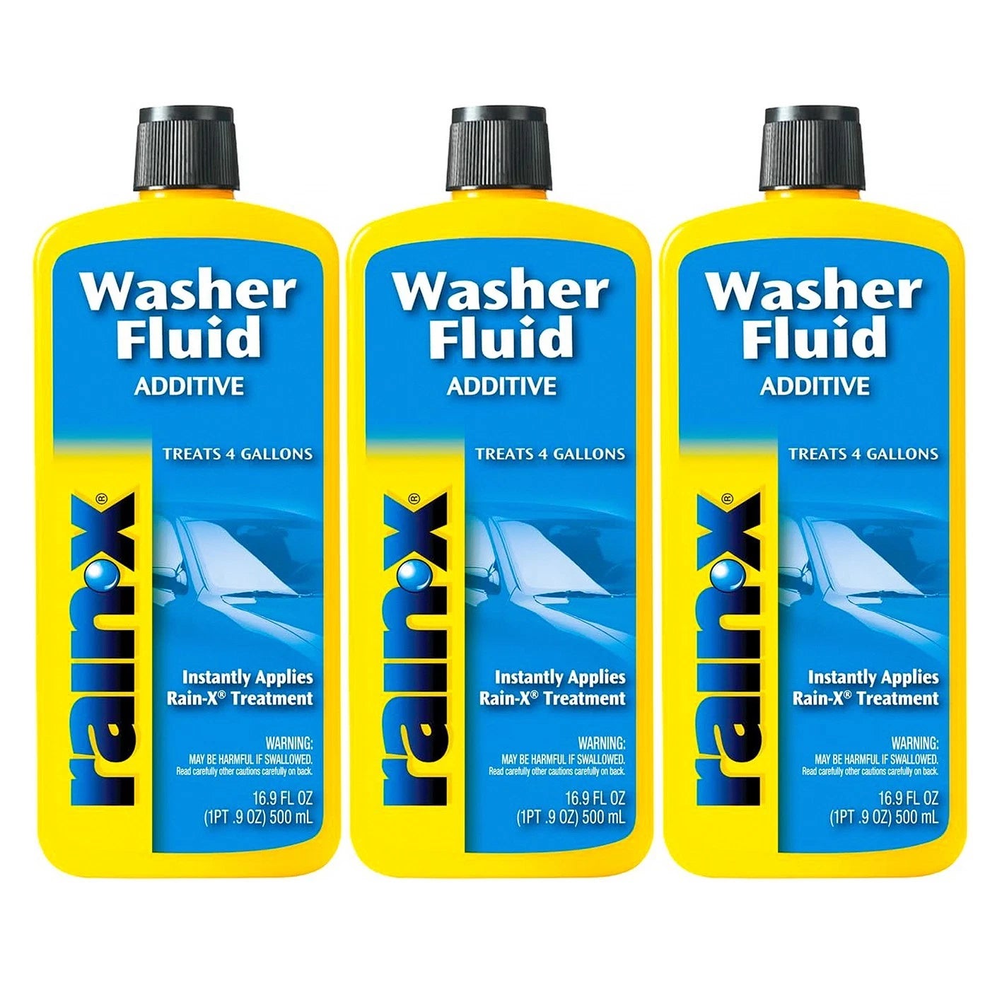 3x RainX Windscreen Washer Concentrate Fluid Additive 500ml Rain Repellent
