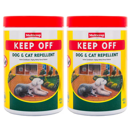 2x Dog & Cat Repellent 400g Multicrop Keep Off Safe for Pets Garden Grass Lawns