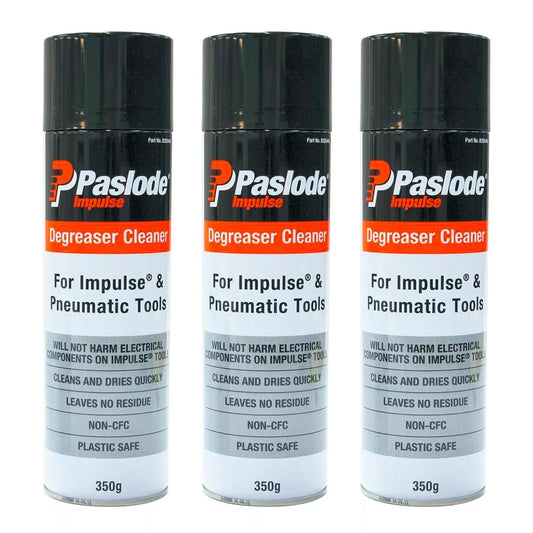 3x Paslode Genuine Impulse Pneumatic Degreaser Cleaner Spray Can 350g Aerosol
