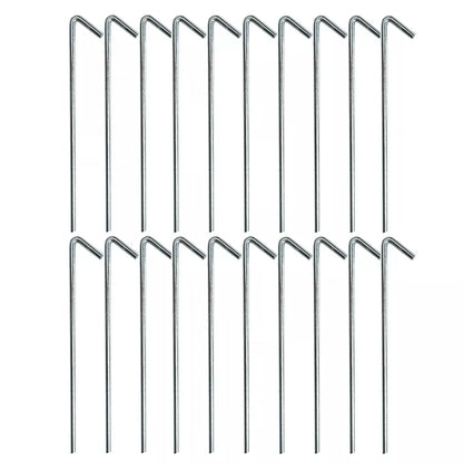 20x Tent Pegs 300mm x 8mm Heavy Duty Gal Steel Camping Tarp Galvanised Stakes
