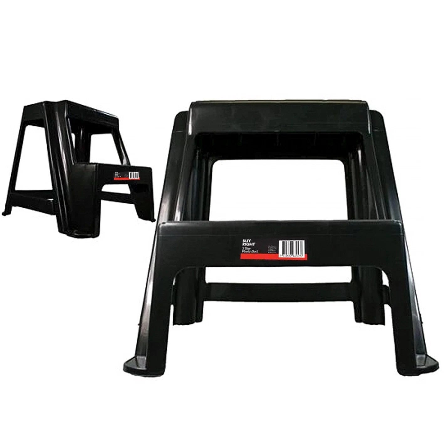 Large Double Step Stool Black 100kg Portable Kitchen Ladder RV Caravan Kids