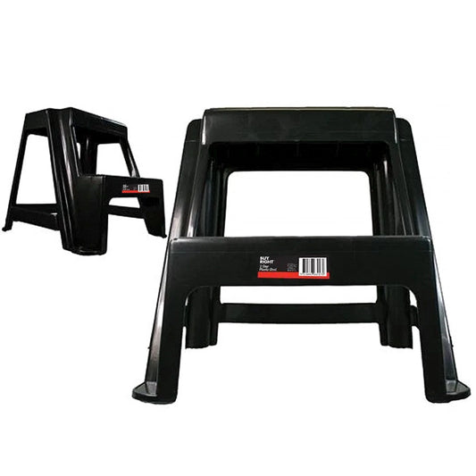 Large Double Step Stool Black 100kg Portable Kitchen Ladder RV Caravan Kids
