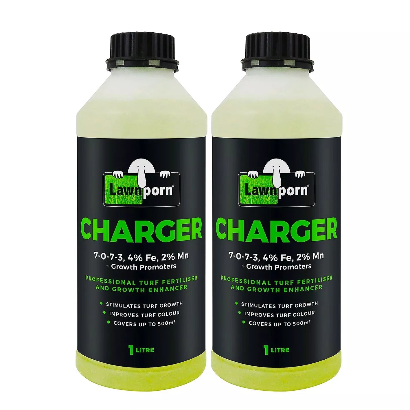 2x Lawnporn Charger Fertiliser 1L PRO Concentrate Lawn Turf Garden Grow Enhancer