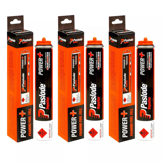 3x Paslode Genuine Impulse Fuel Cell Twist N Lock Tall Gas Cartridge B20543F