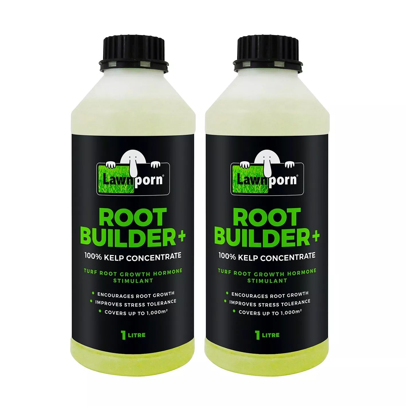 2x Lawnporn Root Builder+ 1L PRO Concentrate Lawn Turf Garden Grow Root Enhancer