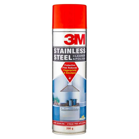 3M Stainless Steel Cleaner & Polish 200g reduces fingerprints and smudges
