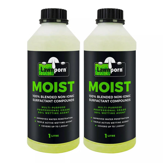 2x Lawnporn Moist Wetting Agent 1L Concentrate Lawn Turf Garden Grow Enhancer