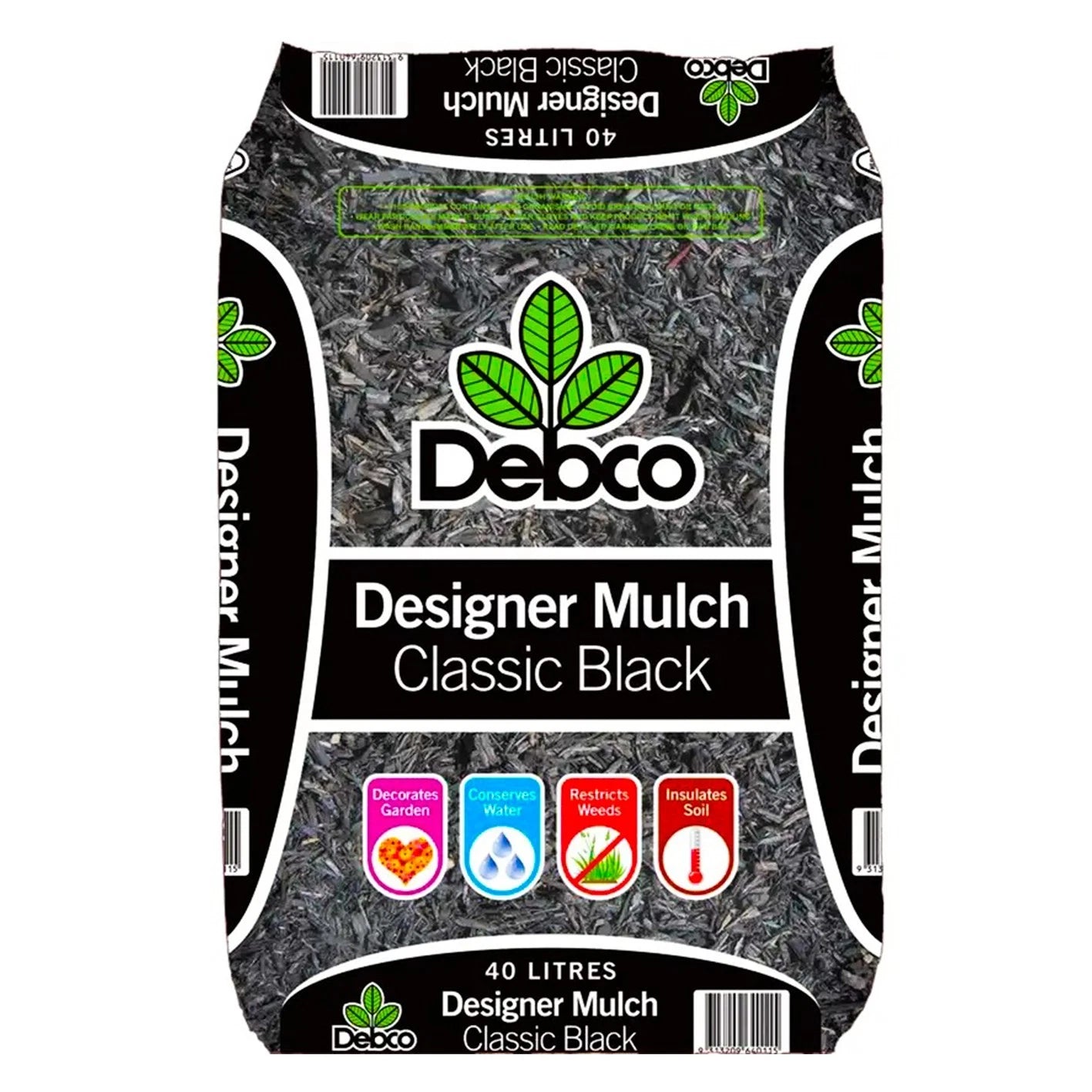 Garden Mulch Landscaping Bark 40L Large Bag Black Designer Debco Water Saving