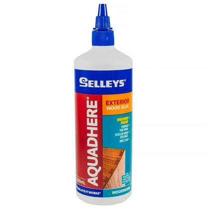Selleys Wood Glue 500mL Aquadhere PVA Woodwork Exterior Bond Tite Adhesive Clear