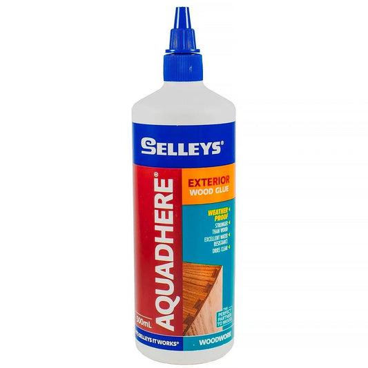 Selleys Wood Glue 500mL Aquadhere PVA Woodwork Exterior Bond Tite Adhesive Clear
