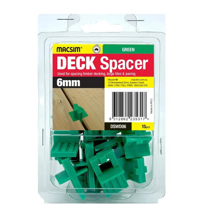 Decking Spacer Pack 6mm Gap 15pc Deck Shims Paving Tiling Wedge Wood Composite