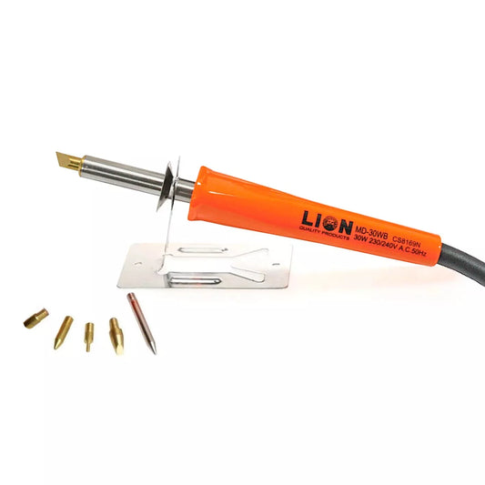 Professional Wood Leather Burning Hobby Kit 7pc Pyrography Set 30W 240V Lion