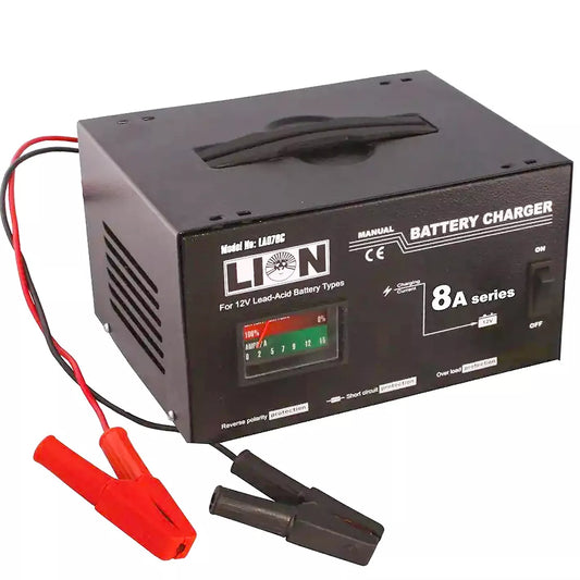 Battery Charger PRO 12V 8 Amp Arlec Style Auto Car Bike Trickle Charge Lion