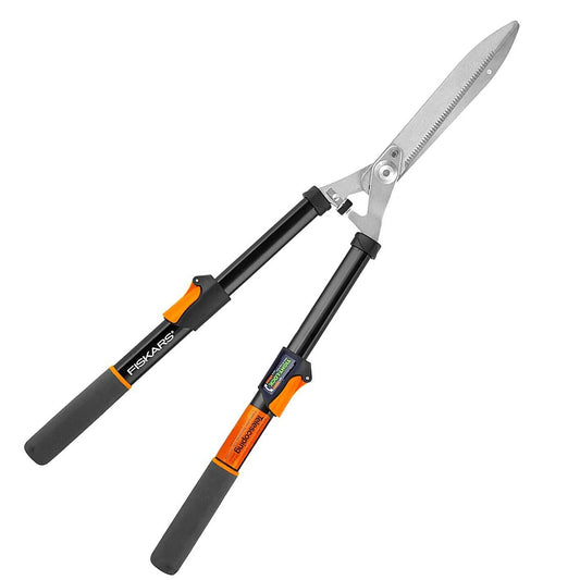 Fiskars Hedge Shears Telescopic Handles Power Lever Garden 83cm Gator-Blade PRO