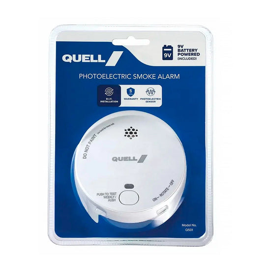 Smoke Alarm Fire Detector Quell® Photoelectric Intelligent 9V All Rooms Kitchen