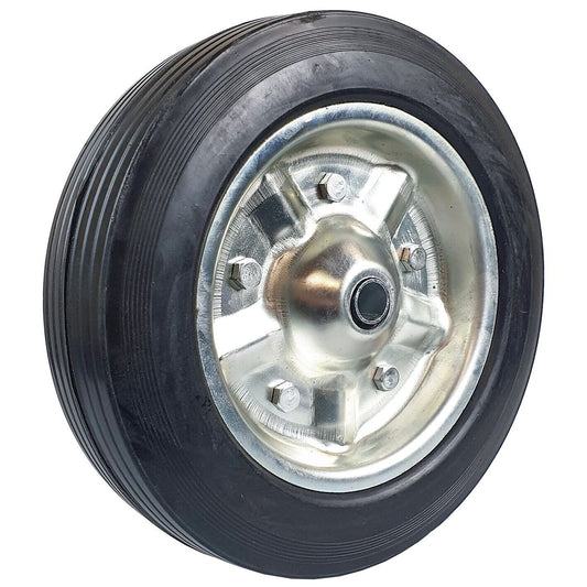 Jockey Wheel 10" 25cm Replacement Rubber Solid Rubber Trailer Caravan Ark Alko