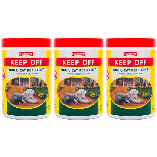 3x Dog & Cat Repellent 400g Multicrop Keep Off Safe for Pets Garden Grass Lawns