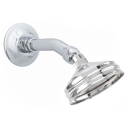 Shower Head & Arm Kit 100mm Chrome EZYFIT All Directional WELS & Ball Joint