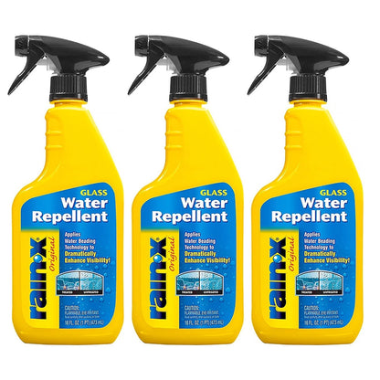 3x RainX Original Glass Treatment 473ml Repels Water Windscreen Rain