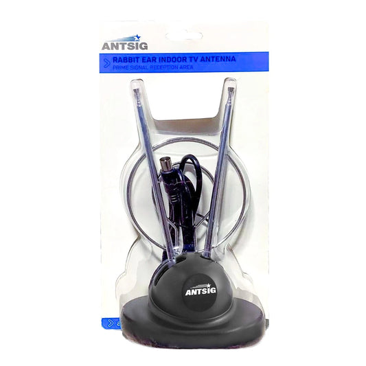 Antenna Indoor TV Rabbit Ears VHF & FM Antsig by Arlec Bunny Ear Reception