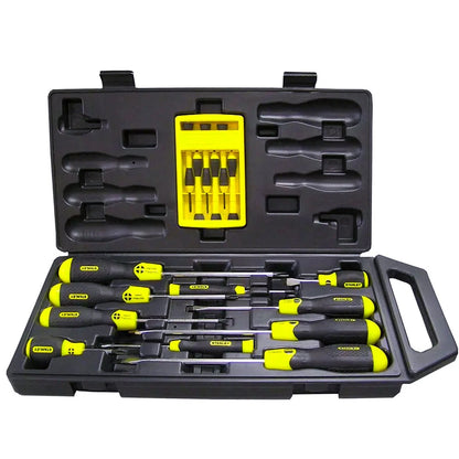 Stanley 16pc Screwdriver Set with PRO Cushion Grips Precision Set & Carry Case