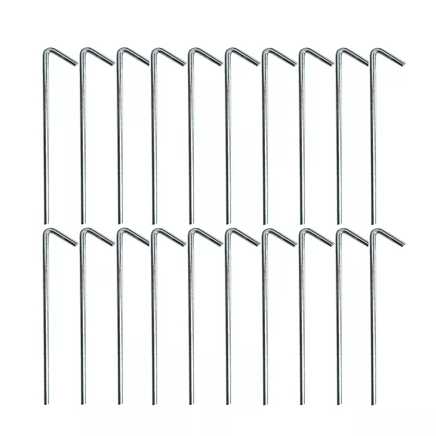 20x Tent Pegs 225mm x 6mm Heavy Duty Gal Steel Camping Tarp Galvanised Stakes