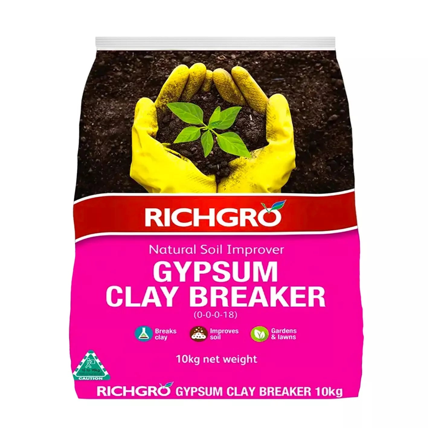Gypsum Clay Breaker Richgro 10kg Garden Soil Improver Calcium Conditioner