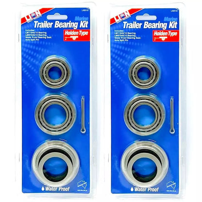 2x Wheel Bearing Kit Waterproof Seal Holden Axle LM67048 LM11949 Marine Trailer