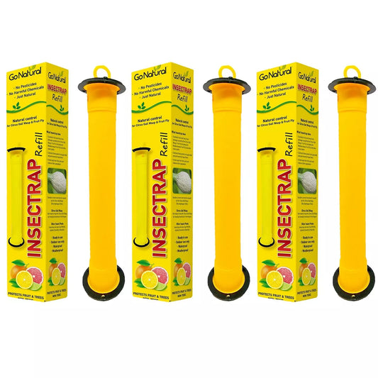 3x Fruit Fly Wasp Aphid Insect Trap Refill Go Natural Catcher Killer Bait Citrus