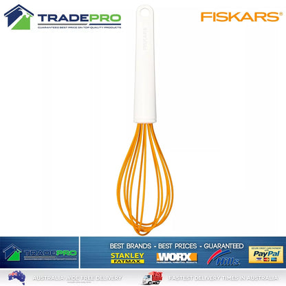 Fiskars Pro Silicone Whisk Non-Scratch 29cm Long Kitchen Functional Form