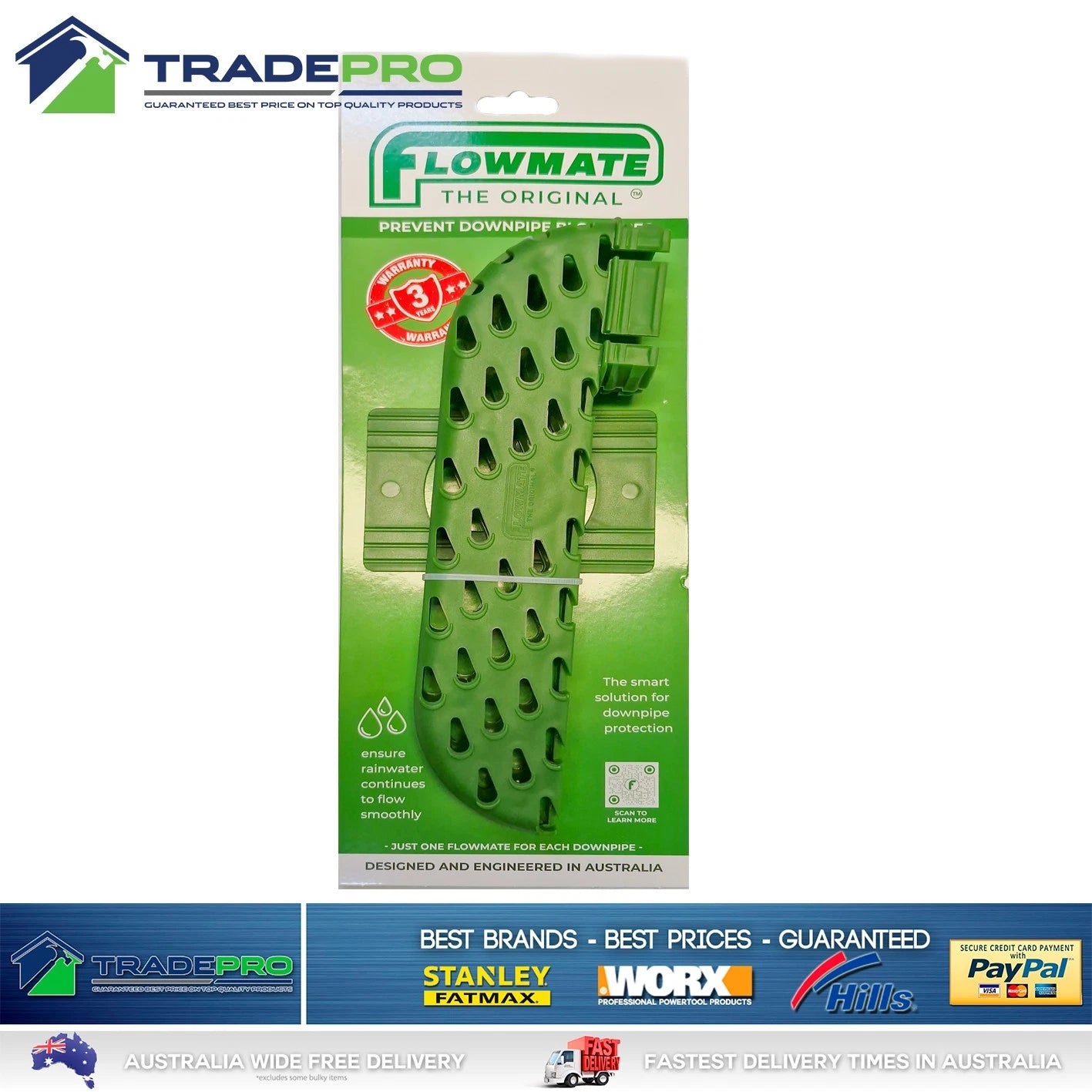 Flowmate Gutter Guard Downpipe Leaf Blockage Stopper EZY DIY Filter Strainer