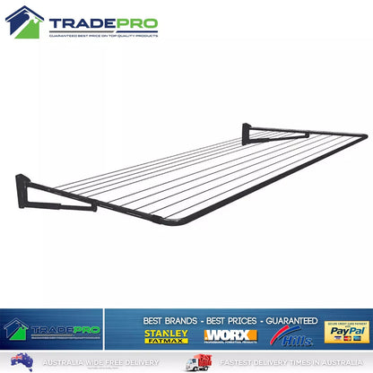 Single Folding Frame Clothesline Quick Lock Anthracite Black Fold Down Everyday