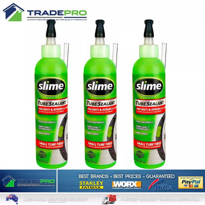 3x SLIME Bike Tube PRO Sealant Tyre Tire Puncture Repair Solution 237ml Sealer