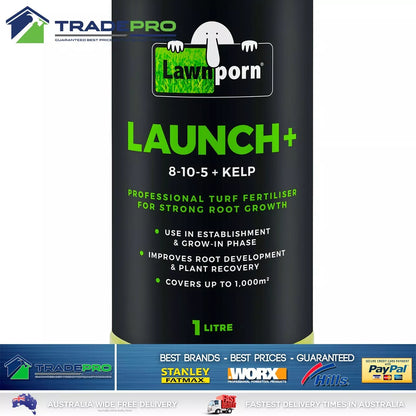 2x Lawnporn Launch Fertiliser 1L Concentrate Kelp Turf Garden Grow Root Enhancer